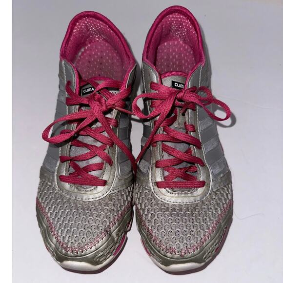 Adidas Climacool Oscillation Women's‎ 8.5 Silver/Pink Mesh Running Sneakers - Picture 1 of 7